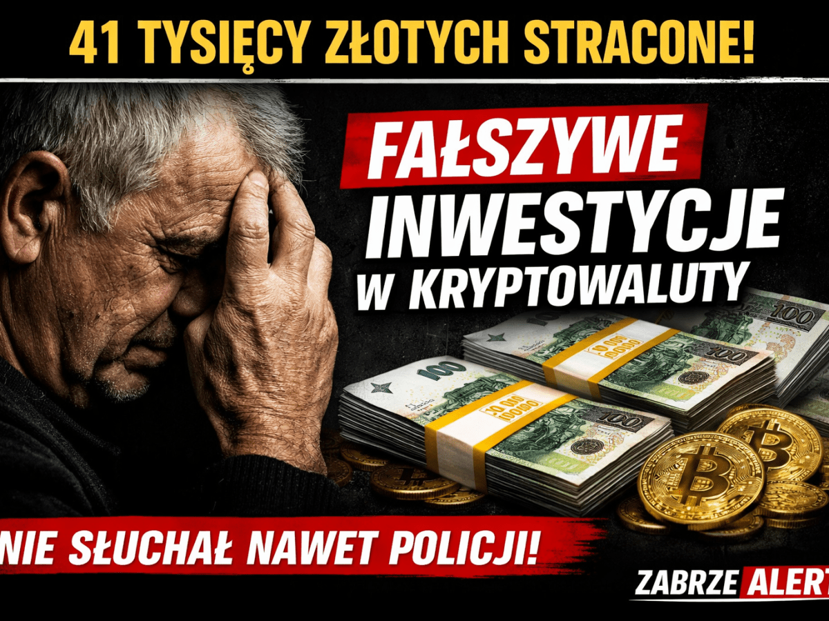 41 tysięcy złotych zniknęło z konta mieszkańca Zabrza. Nawet policja nie była w stanie go przekonać, że to&nbsp;oszustwo